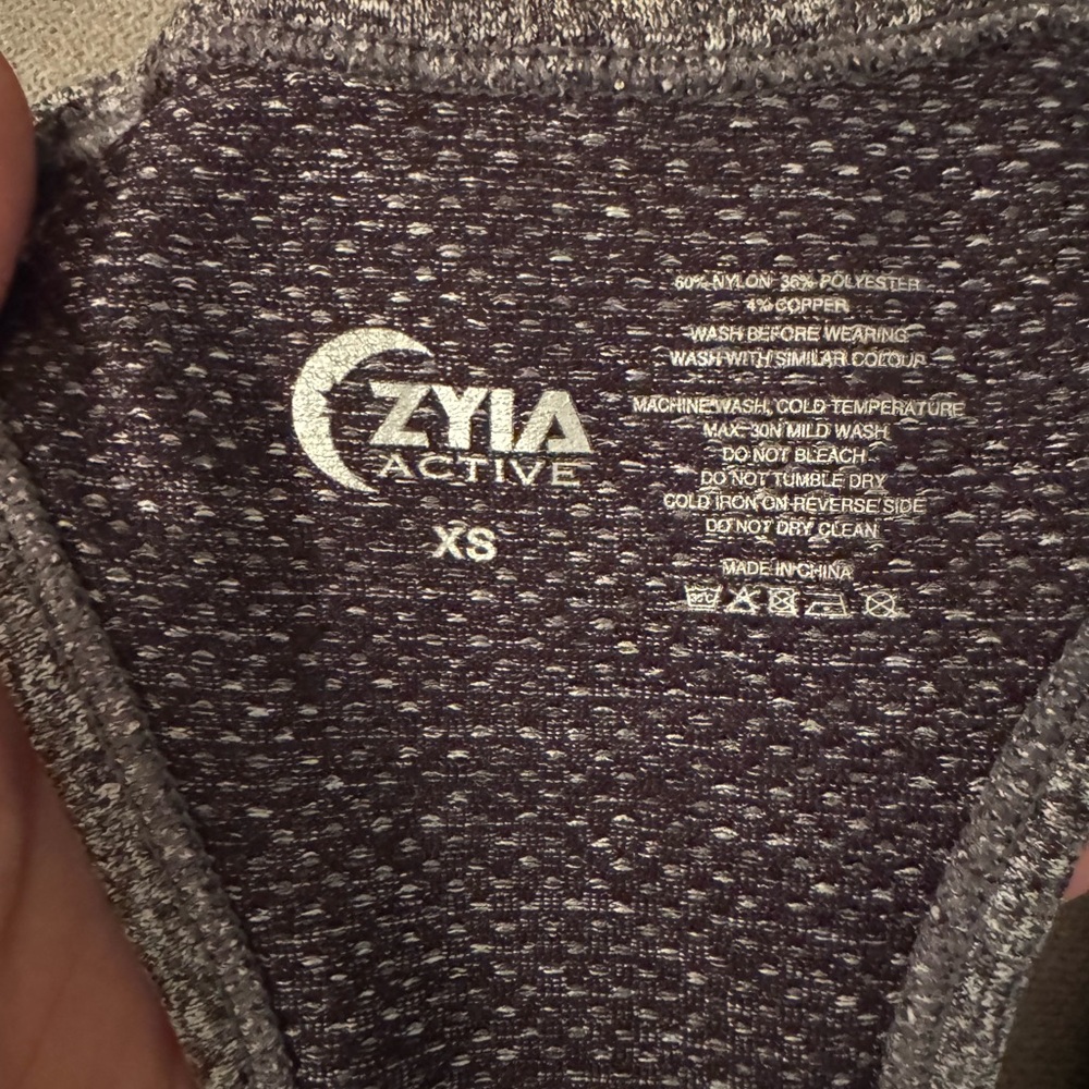 ZYIA Charcoal Racerback Tank Top - Picture 2 of 4